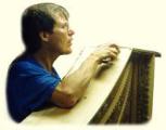 Gerald Self: harpsichord builder at work